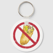 No Burritos許可された食品ユーモアのある禁止に署名 キーホルダー (正面)