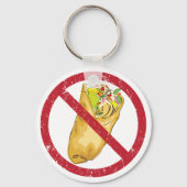 No Burritos許可された食品ユーモアのある禁止に署名 キーホルダー (裏面)