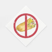 No Burritos許可された食品ユーモアのある禁止に署名 スタンダードランチョンナプキン (角)