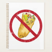 No Burritos許可された食品ユーモアのある禁止に署名 プランナー手帳 (正面)