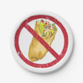 No Burritos許可された食品ユーモアのある禁止に署名 ペーパープレート (正面)