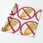 No Burritos許可された食品ユーモアのある禁止に署名 ラッピングペーパー (アンロールド)