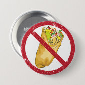 No Burritos許可された食品ユーモアのある禁止に署名 缶バッジ (正面&裏面)