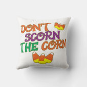 No Candy Cornハロウィンモットー クッション (裏面)