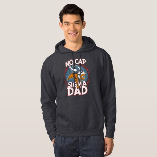 No Cap Sigma Dad Viking Graphic Tee for Fathers パーカ (正面フル)