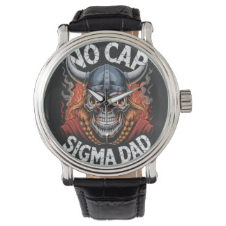 No Cap Sigma Dad Viking Skull Tee for Fathers 腕時計