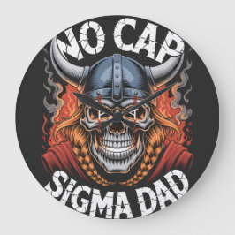 No Cap Sigma Dad Viking Style Gear for Parents ラージ壁時計