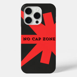 No Cap Zone はっきりしたRed Artプリント iPhone 15 Proケース