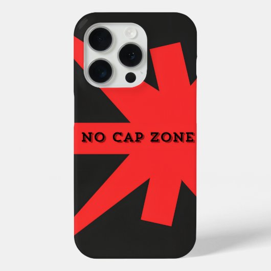 No Cap Zone はっきりしたRed Artプリント Case-Mate iPhoneケース (裏面)