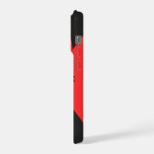 No Cap Zone はっきりしたRed Artプリント iPhoneケース (左側面)
