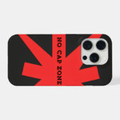 No Cap Zone はっきりしたRed Artプリント iPhoneケース (裏面横)