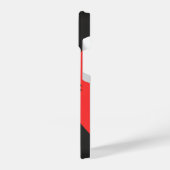 No Cap Zone はっきりしたRed Artプリント iPhoneケース (左側面)