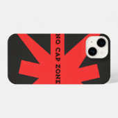 No Cap Zone はっきりしたRed Artプリント iPhoneケース (裏面横)