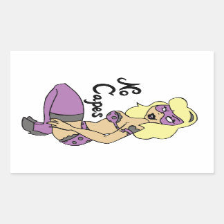 No Capesスーパーヘロインのピンアップステッカー 長方形シール