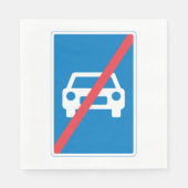 No Cars Sign スタンダードランチョンナプキン (正面)