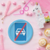 No Cars Sign ペーパープレート (パーティー)