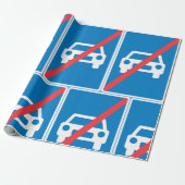 No Cars Sign ラッピングペーパー (アンロールド)