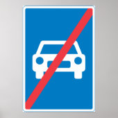 No Cars Sign Poster ポスター (正面)