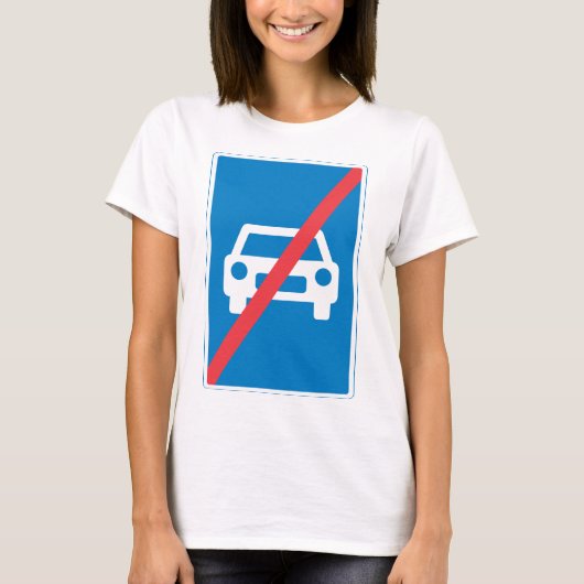 No Cars Sign Tシャツ (正面)