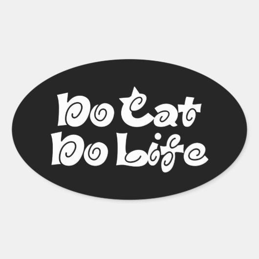 No Cat No Life Ovalシール 楕円形シール (正面)