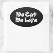 No Cat No Life Ovalシール 楕円形シール (バッグ)