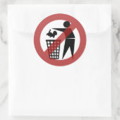 No Cats in the Bin Stickers ラウンドシール (バッグ)