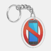 NO CELL PHONESキーチェーン – SRF キーホルダー (正面左)