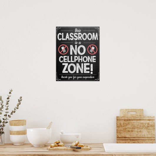 No Cellphones Allowed Classroom Poster ポスター (キッチン)