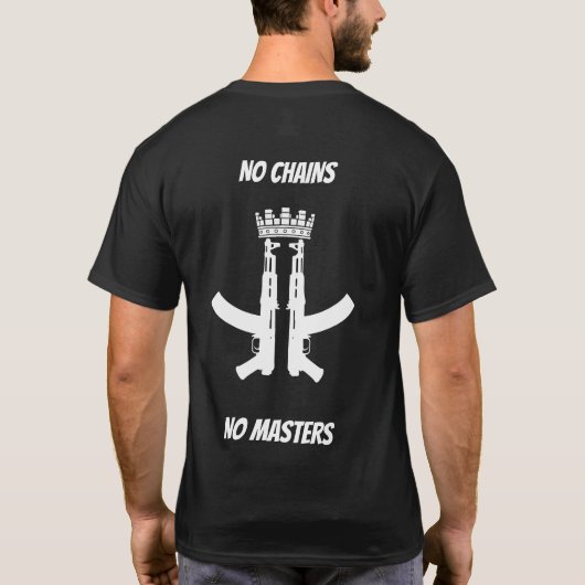No chains, No masters  Tシャツ (裏面)