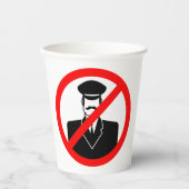 No Chauffeur Allowed Symbol Funny Warning 紙コップ (正面)