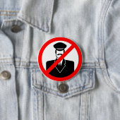 No Chauffeur Allowed Symbol Funny Warning 缶バッジ (インサイチュ)