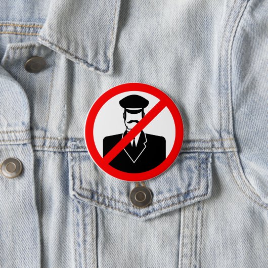 No Chauffeur Allowed Symbol Funny Warning 缶バッジ (インサイチュ)