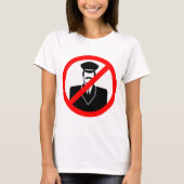 No Chauffeur Allowed Symbol Funny Warning Tシャツ (正面)