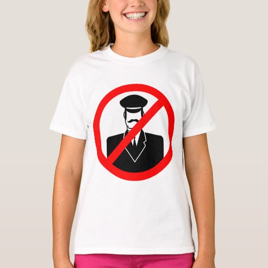 No Chauffeur Allowed Symbol Funny Warning Tシャツ (正面)