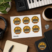 No Chords, No Problem – Synth Nerd Humor ラウンドシール