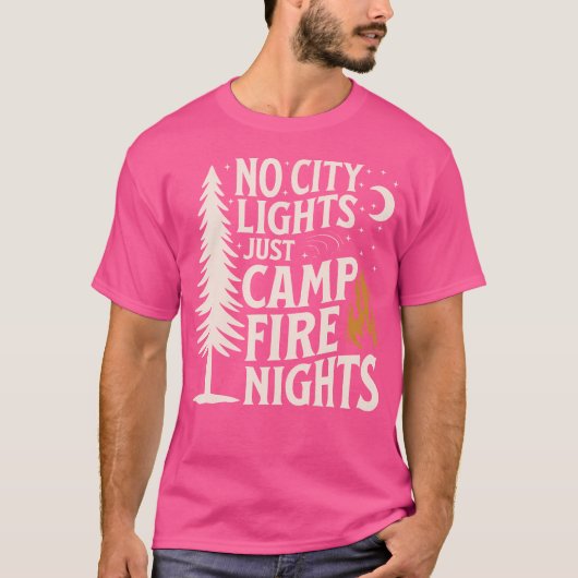 No City Lights Just Campfire Nights Camping Men Wo Tシャツ (正面)