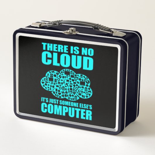 No Cloud Computer IT Tech Software Programmerギーク メタルランチボックス (正面)