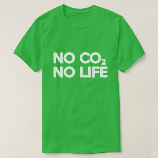 NO CO2 NOライフ Tシャツ (デザイン正面)