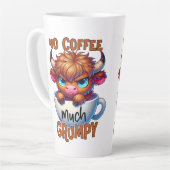 No Coffee Much Grumpy  カフェラテマグ (左アングル)