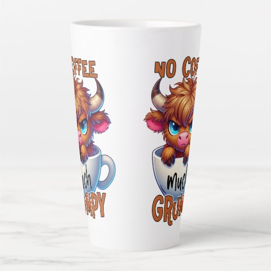 No Coffee Much Grumpy  カフェラテマグ (正面)