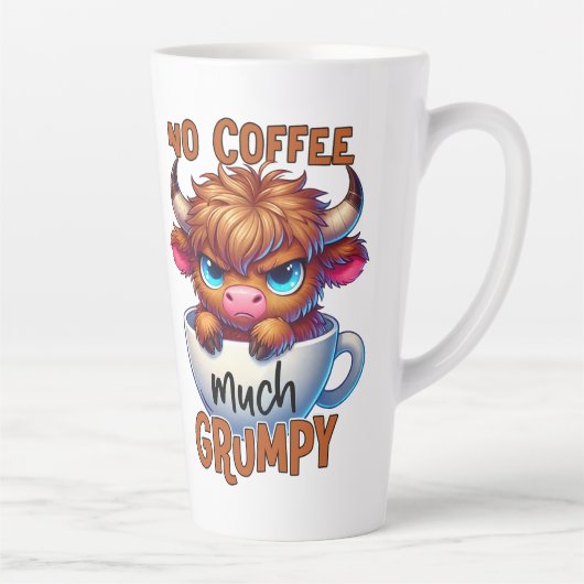 No Coffee Much Grumpy  カフェラテマグ (右)