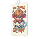 No Coffee Much Grumpy  カーエアーフレッシュナー (左)