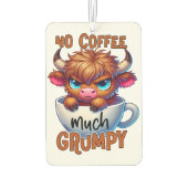 No Coffee Much Grumpy  カーエアーフレッシュナー (裏面)