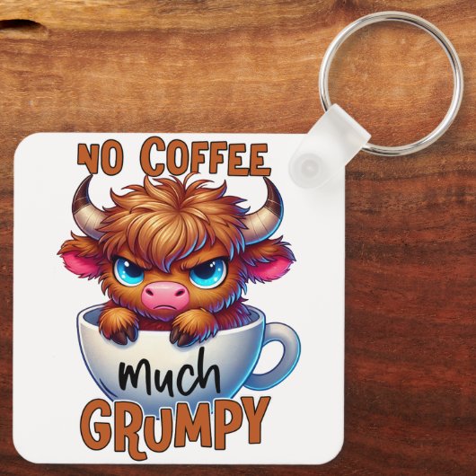 No Coffee Much Grumpy  キーホルダー (裏面)
