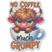 No Coffee Much Grumpy シール (正面)
