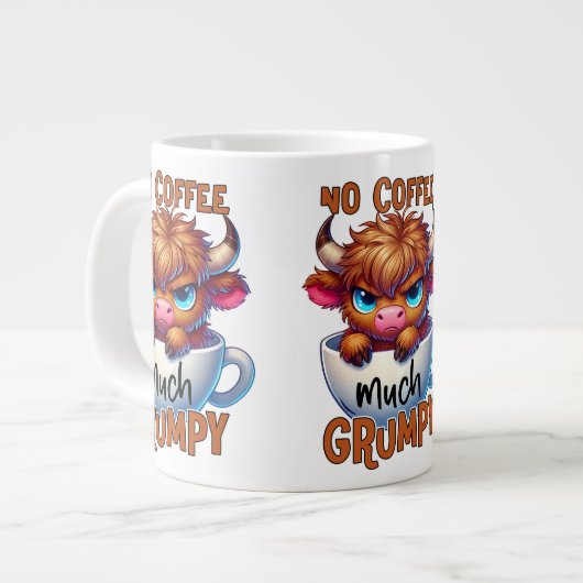 No Coffee Much Grumpy  ジャンボコーヒーマグカップ (正面左)
