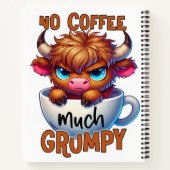 No Coffee Much Grumpy  ノートブック (裏面)