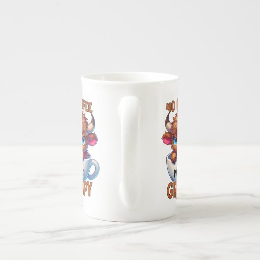 No Coffee Much Grumpy ボーンチャイナマグカップ (裏面)