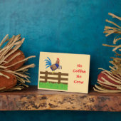 No Coffee No Crow Rooster フォトプラーク (側面)