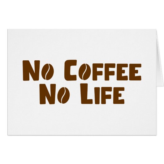 No Coffee No Life Card (正面横)